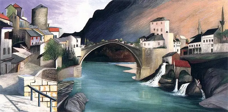 Csontváry Kosztka Tivadar - Római híd Mosztarban (1903)